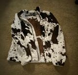 Brown Cow Print North Face Jacket Photo 0
