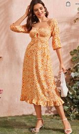 Floral Silky Dress Multi Size L Photo 0