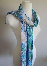 Monet  Water Lilies silk scarf Photo 0