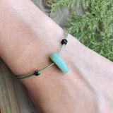 Amazonite Quartz Pendant Slip Knot Sage Bracelet Green Photo 0