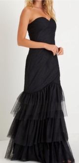 Black Formal Pleated Dress Photo 0