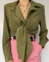 Diane Gilman 100% Silk Shirt Photo 0