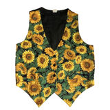 Handmade Retro Sunflower Vest Farmhouse Cottage Folk Women’s Country Teacher Vintage Med Photo 0