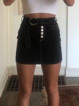 BDG Black Denim Mini Skirt Photo 0