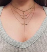 Gold Layered Beaded Necklace Photo 0