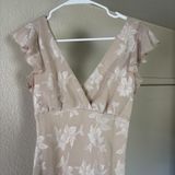 Vintage Cream Floral Dress Photo 0