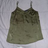 Apt. 9 Olive Green Satin Tank Photo 0