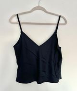 Navy Satin Tank Top Photo 0