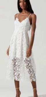 NEW White ASTR the label Lace A Line Midi Dress S Photo 0