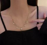 Vintage fashion Gold Plated Pearl Necklace Photo 0