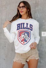 NWT  BUFFALO BILLS PUSHING THE LIMIT BOYFRIEND LONG SLEEVE TEE M Photo 0