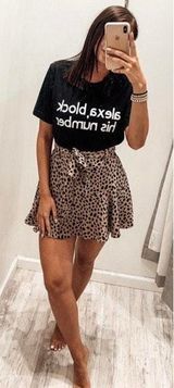 Boutique Spotted Print Skirt Size M Photo 0