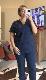 Navy Blue Scrub Set Photo 0