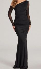 Windsor Off Shoulder Black Mesh Maxi Mermaid Dress S Photo 0