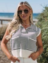 These Three Boutique Addison Striped Sweater Vest Photo 0