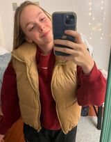 Women’s Cropped Vest Tan Size M Photo 0