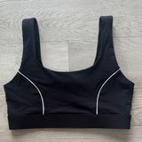 Fabletics Sports Bra Black White Stripes Size Medium Photo 0