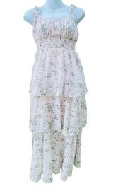 Simplee Apparel Simplee Floral Ruffle Layered spaghetti strap maxi dress Photo 0