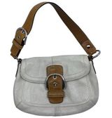 coach off white brown leather shoulder bag Photo 0