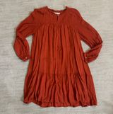 Orange Long Sleeve Dress Photo 0