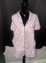 Pink and Black Polka Dot Pjs Size M Photo 0