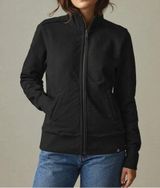 American Giant Black Moto Full Zip Preppy Trail Outdoor Camping Hiking Sweatsh… Photo 0