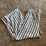 French Laundry 🌺  striped pull on wide leg pants Photo 0