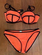 Fluorescent Orange Bathing suit Size L Photo 0