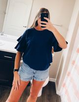 Kim And Cami Blue Top - Size Small Photo 0