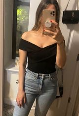 ZARA One Shoulder Black Bodysuit Photo 0