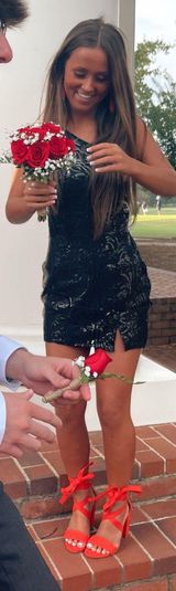 Lulus Black One Shoulder Dress Photo 0