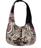 Roxy Beaded Hobo Bag Shoulder Bag Boho Hippie Chic Purse Bohemian Everyday Photo 0