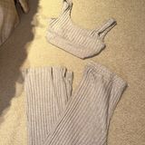 medium tank bra pant lounge set taupe Set Photo 0