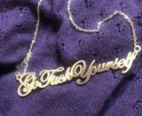 Gold Plated Go Fuck Yourself Necklace Photo 0