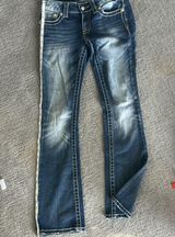 Miss Me Bling Flower Pocket Jeans Size 25 Photo 0