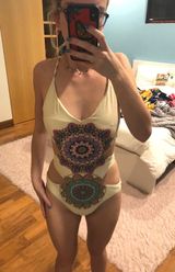 Red Carter Cut Out Swimsuit Photo 0