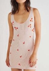 Free People Intimately Tough Love Pink Sweater Mini Dress size S Photo 0