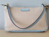 Nanette Lepore Stylish Cream and Blue Women's small baguette Bag Photo 0