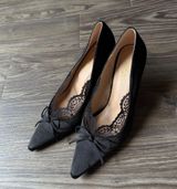 Calandre Black Satin Pointed Photo 0