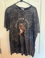 Oversized Graphic Tee Gray Size M Photo 0