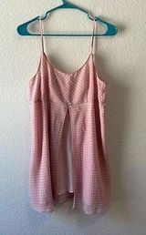 Valerie Steven’s intimates Medium pink with black polka dot flyaway nighty Photo 0