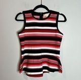 🌺 Michael Kors striped peplum tank top Photo 0