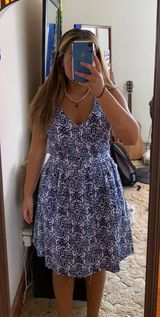 Milly Blue and White Dress  Photo 0