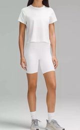 Lululemon Classic-Fit Cotton-Blend T-Shirt in white, size 2 Photo 0