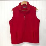 Red Sherpa Vest Fluffy on Inside Photo 0
