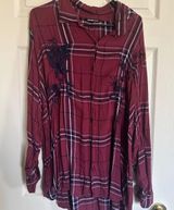 Charlotte Russe + Flannel with Embroidery Detail Photo 0
