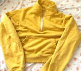 Cropped Quarter Zip Yellow Photo 0