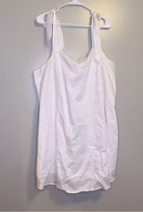 NWT And Now This Tie Shoulder Sleeveless Mini Dress White SZ 3X Minimalist Photo 0