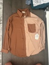 Altar'd State Silk Button Up Photo 0