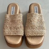 Steve Madden Tan Mules with Woven Texture Photo 0